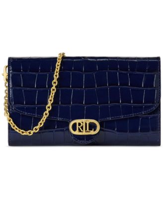 Lauren Ralph Lauren - Adair Croc-Embossed Leather Small Crossbody