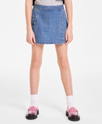 Tommy Hilfiger - Big Girls Cotton Denim Wrap Cargo Skort