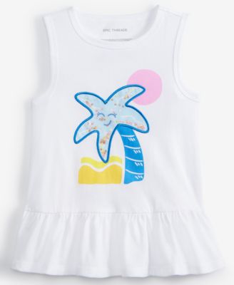 Epic Threads - Toddler Girls Palm Ruffle Tank Top