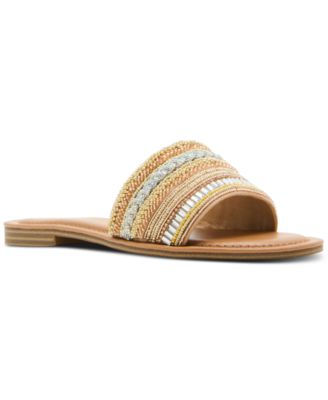 Madden Girl - Friendship Embellished Slide Flat Sandals