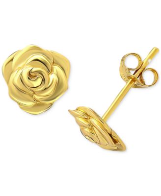 Giani Bernini - Rose Stud Earrings in Sterling Silver or 18k Gold-Plated Sterling Silver