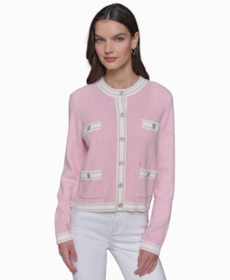 KARL LAGERFELD PARIS - Women's Marled Four-Pocket Cardigan