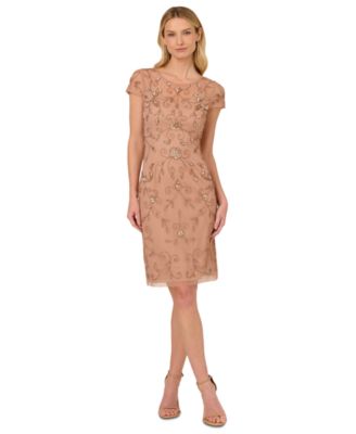 Adrianna Papell - Women's Beaded Sheath Dress