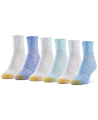 Gold Toe - Women's 6-Pk. Sport Half-Cushion Quarter Socks