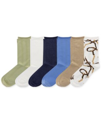 Lauren Ralph Lauren - Women's 6-Pk. Bridle Roll-Top Socks