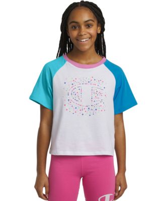 Champion - Big Girls Meet and Greet Logo Graphic Colorblocked T-Shirt