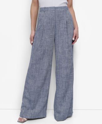 DKNY - Women's High Rise Wide-Leg Pants