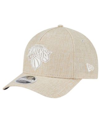 New Era - Men's Tan New York Knicks Injection Woven A-Frame 9FORTY Adjustable Hat