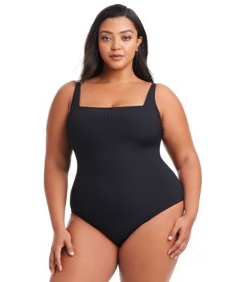 Bleu by Rod Beattie - Plus Size Square-Neck Swimsuit