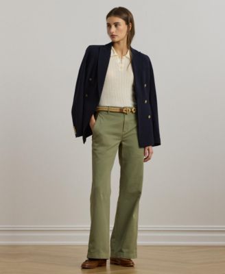 Lauren Ralph Lauren - Women's Cotton Twill Wide-Leg Pants