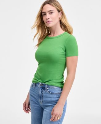On 34th - Women's Ribbed T-Shirt, Created for Macy's