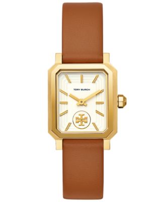 Tory Burch - Women's Robinson Luggage Leather Roller Bar Strap Watch 27x29mm