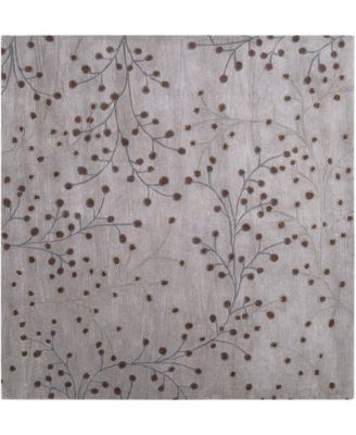 Livabliss - Athena ATH-5055 Medium Gray 6' Square Area Rug