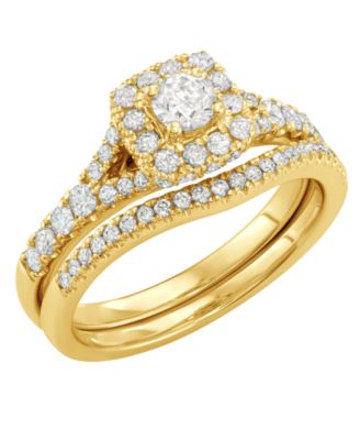 Macy's - Diamond Halo Bridal Set (1 ct. t.w.) in 14k Gold