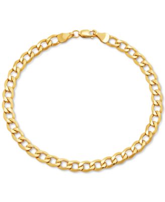 Italian Gold - Cuban Link Chain Bracelet in 10k Gold