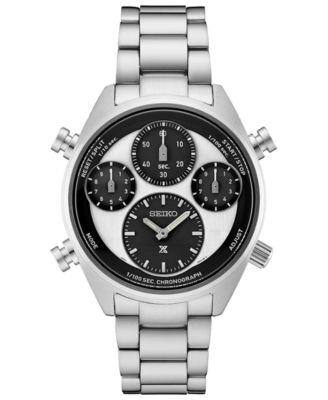 Seiko - Men's Chronograph Prospex Speedtimer Stainless Steel Bracelet Watch 44mm