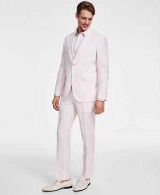 Kenneth Cole Reaction - Men's Slim-Fit Stretch Linen Solid Suit