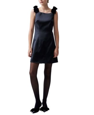 French Connection - Women's Carey Velvet-Strap Satin Minidress