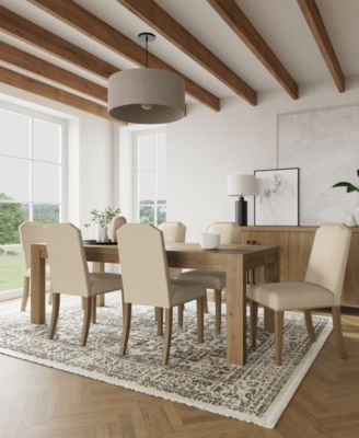 Furniture - 7pc Dining Set (Davie Rectangular Table & 6 Hinsen Dining Chairs)