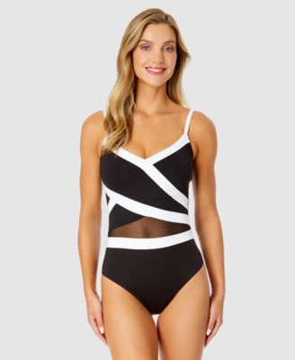 Anne Cole - Women's Mesh-Inset One-Piece Swimsuit