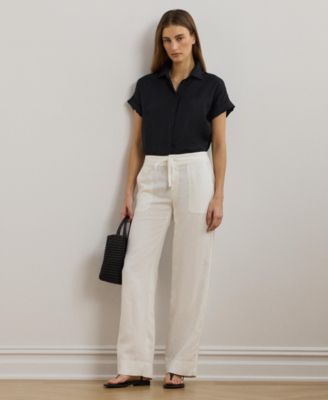 Lauren Ralph Lauren - Wide-Leg Linen Pants