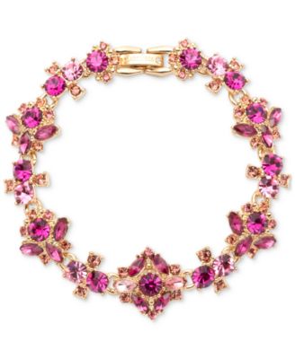 Marchesa - Gold-Tone Crystal & Stone Flex Bracelet