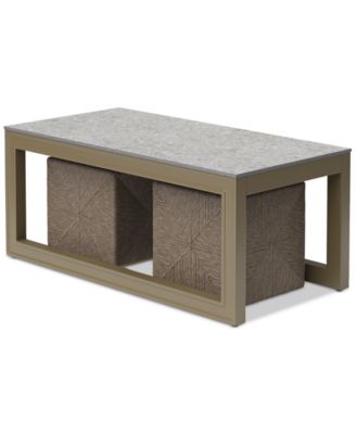 Agio - Sonetta Outdoor Seating 3pc Set (Coffee Table & 2 Cubes)