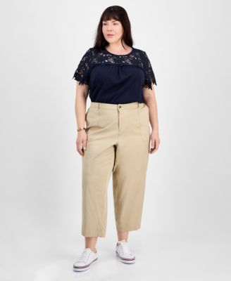 Tommy Hilfiger - Plus Size Cropped Cargo Pants