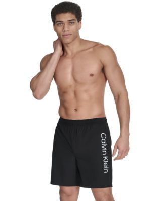 Calvin Klein - Men's Regular-Fit Quick-Dry 5" Swim Trunks with Compression Short Liner