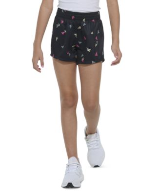 adidas - Big Girls Logo-Print Piqu&eacute; Knit Pull-On Shorts