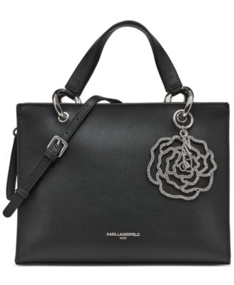 KARL LAGERFELD PARIS - Monet Medium Leather Crossbody Satchel