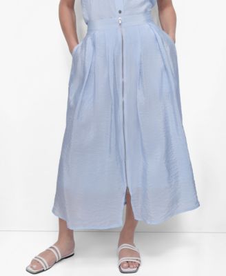 DKNY - Women's Zip-Front Tech Midi Skirt