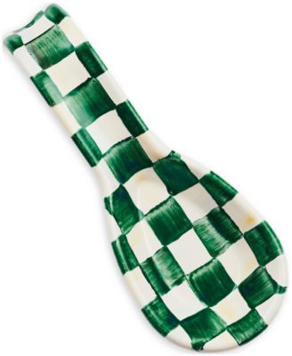 Mackenzie-Childs - Emerald Check Spoon Rest