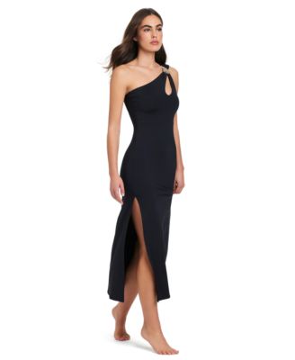 Red Carter - Women's Asymmetrical Cut-Out Swim Cover-Up Dress