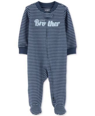 Carter's - Baby Boys Cotton Little Brother Sleep & Play Pajamas