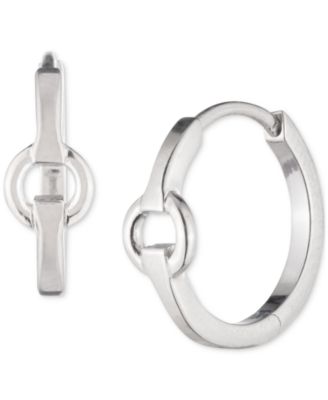 Lauren Ralph Lauren - Sterling Silver Small Link Hoop Earrings, 0.55"