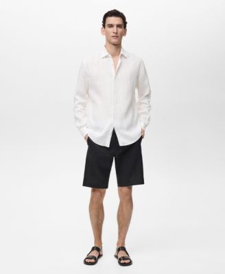 MANGO - Men's Tailored Linen 9.96" Shorts