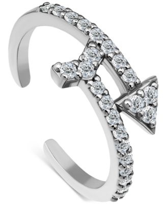 Giani Bernini - Cubic Zirconia Arrow Bypass Adjustable Toe Ring in Sterling Silver (also in 18k Gold-Plated Sterling Silver)