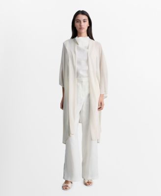 MANGO - Women's Fine Knit Long Cardigan