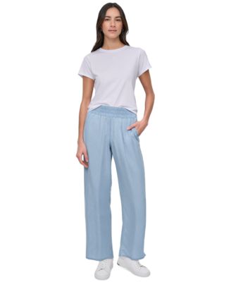 DKNY Jeans - Petite Pull-On Wide-Leg Pants