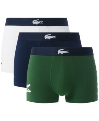 Lacoste - Men's 3pk. Regular-Fit Big Croc Logo Trunks