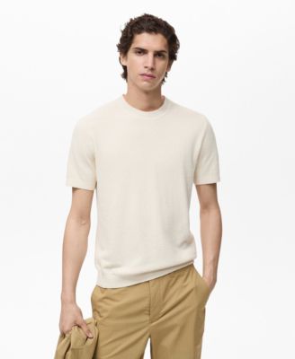 MANGO - Men's Cotton Fine-Knit T-Shirt