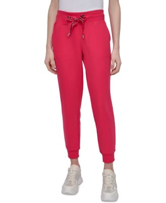 DKNY - Women's Logo-Drawstring High-Rise Joggers