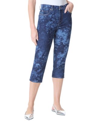 Gloria Vanderbilt - Women's Amanda Printed Slit Capri Pants
