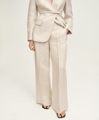 MANGO - Women's Linen Suit Trousers