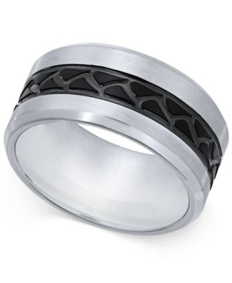 Sutton by Rhona Sutton - Men's Stainless Steel Tire Tread Ring