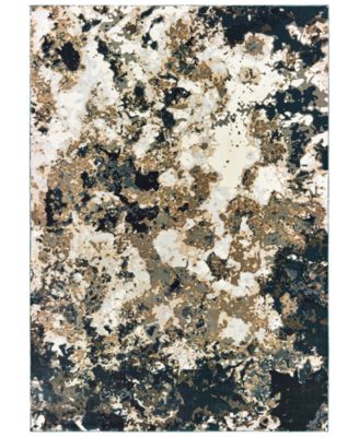 Oriental Weavers - Bowen 1808Q Navy/Gold 6'7" x 9'6" Area Rug