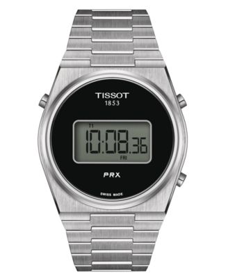 Tissot - Men's Digital PRX Stainless Steel Bracelet Watch 40mm