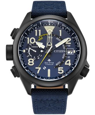 Citizen - Men's Men's Promaster Land Eco-Drive Navy Nylon Strap Watch 47mm