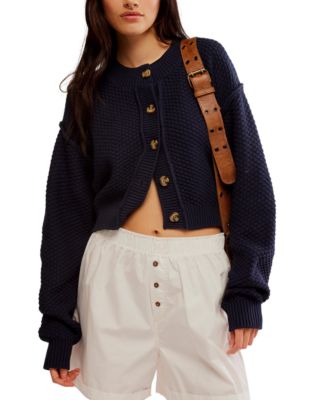 Free People - Women's Lila Slouchy Cropped Cardigan